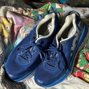 Hoka One One Men’s Blue Mesh Lace-Up Running Athletic Shoes, Sz 9